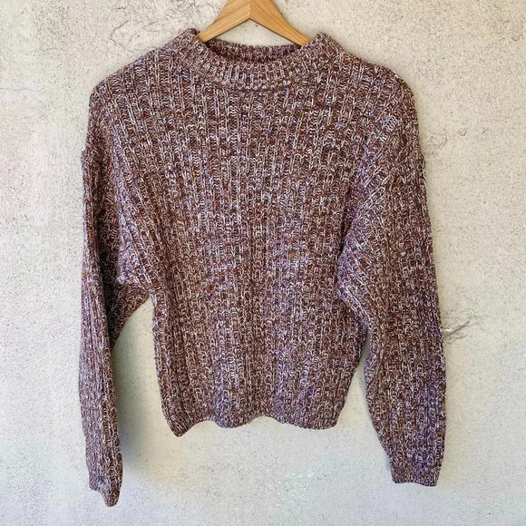 Universal Thread Brown White Crew neck Pullover Sweater XS - Picture 4 of 8